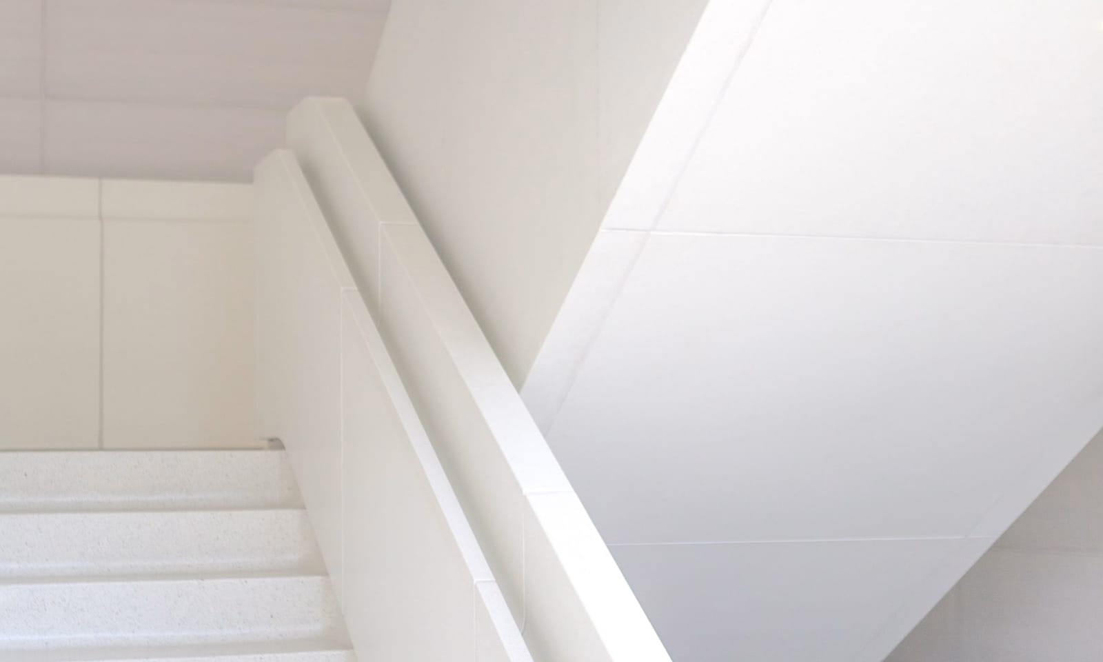 photo of white staircase
